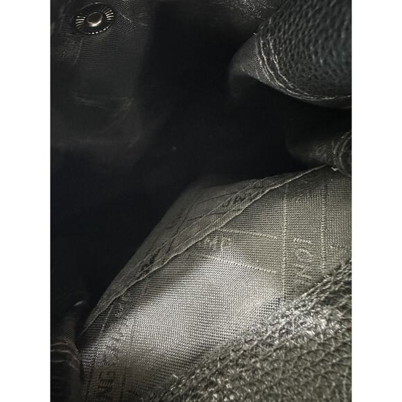 Longchamp Black Leather Le Foulonné Backpack Medium Silver Hardware - Picture 8 of 12